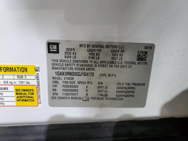 Photo 12 VIN: 1GKKVRKDXGJ164170 - GMC ACADIA SLT 