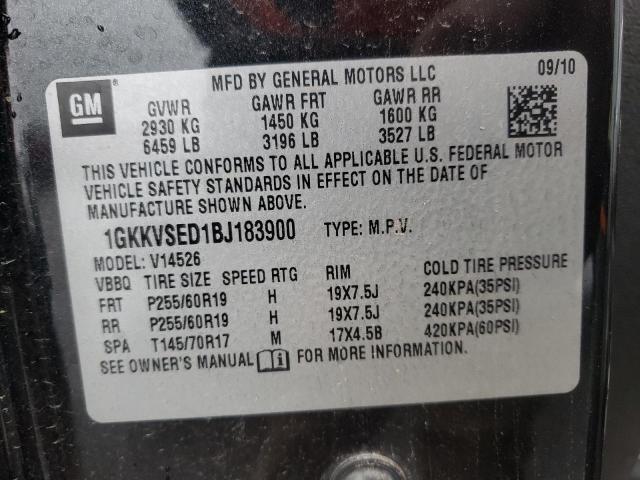 Photo 9 VIN: 1GKKVSED1BJ183900 - GMC ACADIA SLT 