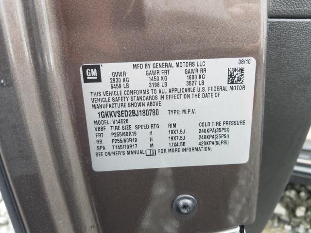 Photo 9 VIN: 1GKKVSED2BJ180780 - GMC ACADIA SLT 