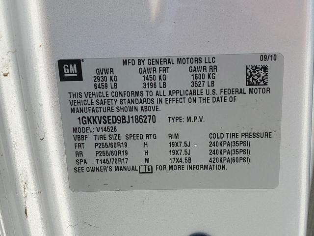 Photo 12 VIN: 1GKKVSED9BJ186270 - GMC ACADIA 