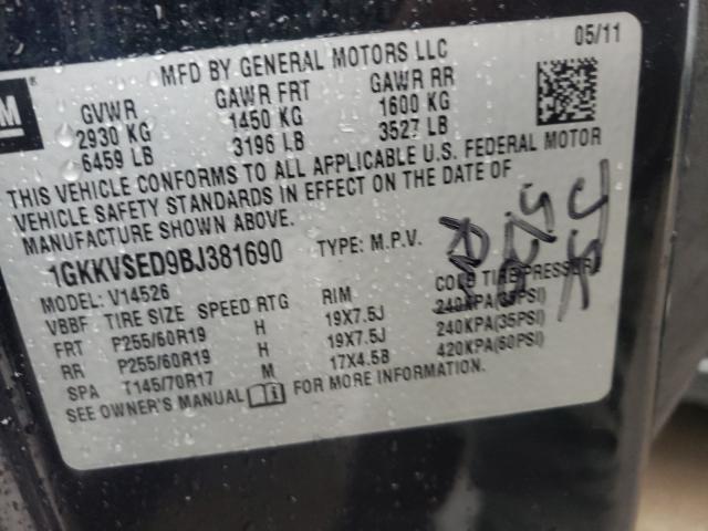 Photo 9 VIN: 1GKKVSED9BJ381690 - GMC ACADIA SLT 