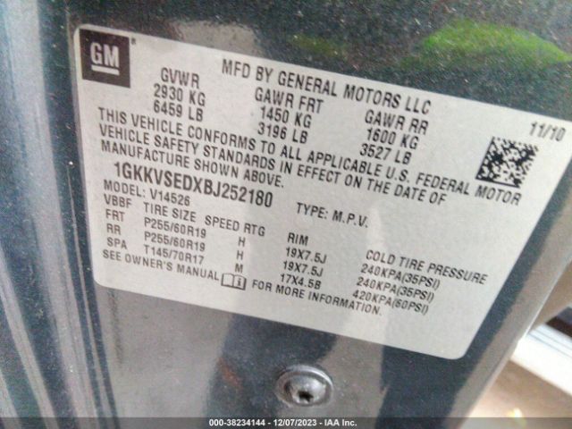 Photo 8 VIN: 1GKKVSEDXBJ252180 - GMC ACADIA 