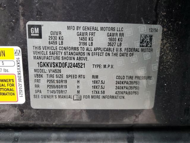 Photo 12 VIN: 1GKKVSKD0FJ244521 - GMC ACADIA SLT 