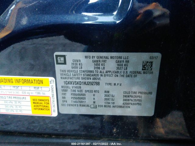 Photo 8 VIN: 1GKKVSKD1HJ292788 - GMC ACADIA LIMITED 