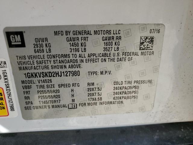 Photo 12 VIN: 1GKKVSKD2HJ127980 - GMC ACADIA LIM 