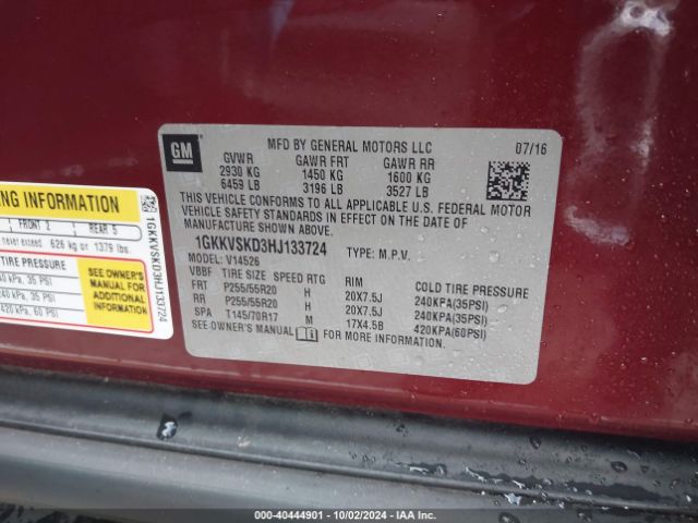 Photo 8 VIN: 1GKKVSKD3HJ133724 - GMC ACADIA 