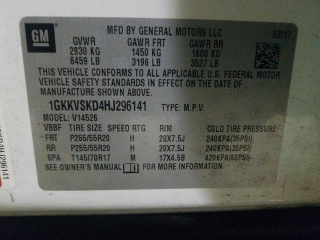 Photo 9 VIN: 1GKKVSKD4HJ296141 - GMC ACADIA LIM 