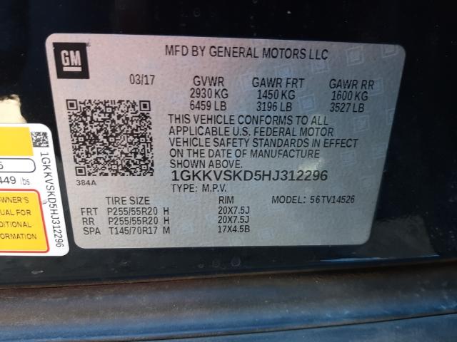 Photo 9 VIN: 1GKKVSKD5HJ312296 - GMC ACADIA LIM 