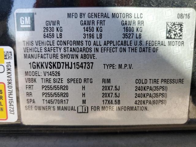 Photo 12 VIN: 1GKKVSKD7HJ154737 - GMC ACADIA LIM 