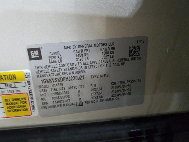 Photo 9 VIN: 1GKKVSKD8HJ230921 - GMC ACADIA LIM 