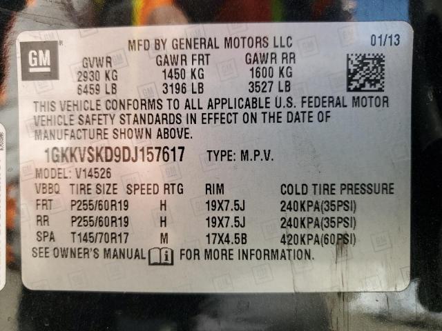 Photo 13 VIN: 1GKKVSKD9DJ157617 - GMC ACADIA SLT 