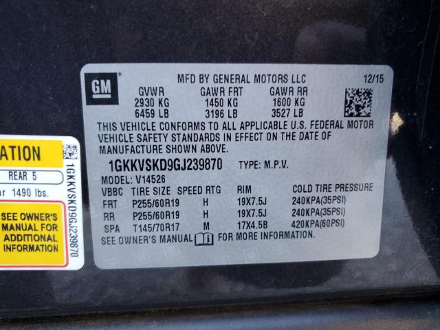 Photo 12 VIN: 1GKKVSKD9GJ239870 - GMC ACADIA SLT 