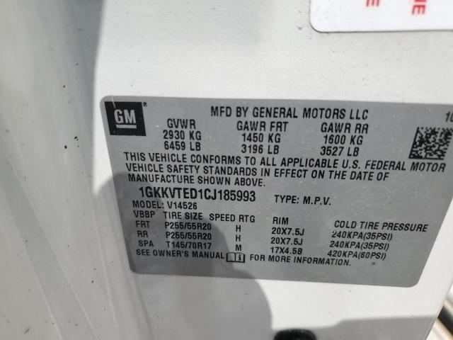 Photo 13 VIN: 1GKKVTED1CJ185993 - GMC ACADIA DEN 