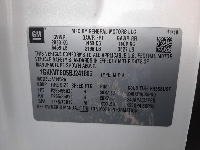 Photo 9 VIN: 1GKKVTED5BJ241805 - GMC ACADIA DEN 