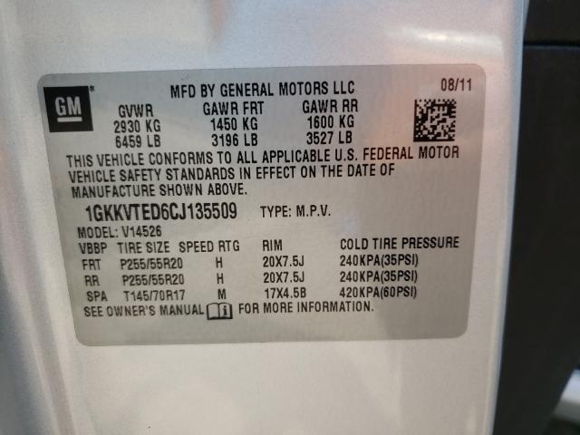 Photo 9 VIN: 1GKKVTED6CJ135509 - GMC ACADIA DEN 