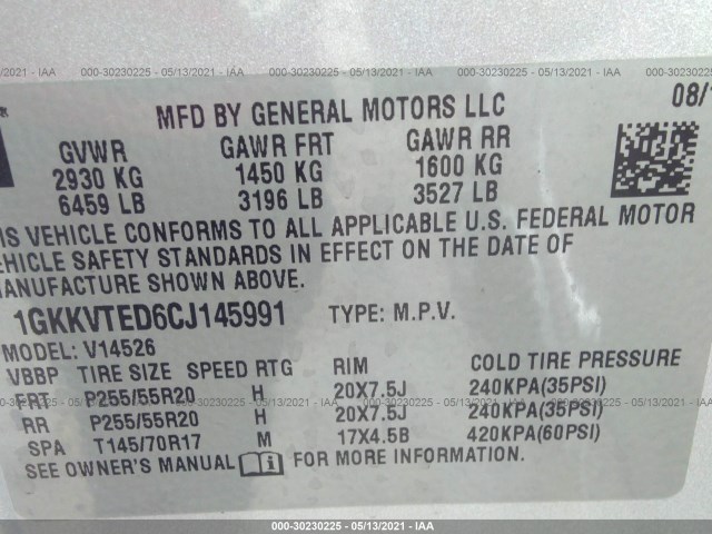 Photo 8 VIN: 1GKKVTED6CJ145991 - GMC ACADIA 