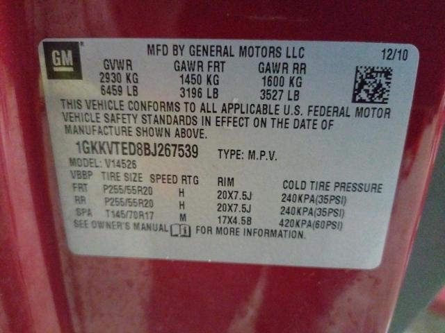 Photo 11 VIN: 1GKKVTED8BJ267539 - GMC ACADIA DEN 