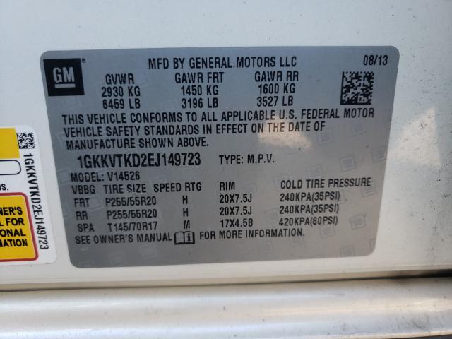 Photo 9 VIN: 1GKKVTKD2EJ149723 - GMC ACADIA DEN 