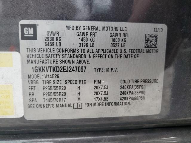 Photo 12 VIN: 1GKKVTKD2EJ247067 - GMC ACADIA DEN 