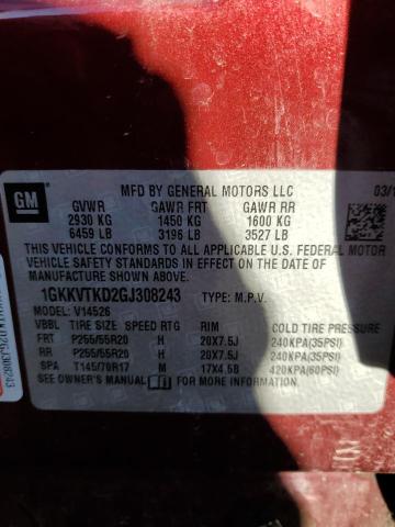 Photo 12 VIN: 1GKKVTKD2GJ308243 - GMC ACADIA DEN 