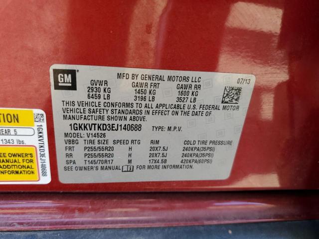 Photo 9 VIN: 1GKKVTKD3EJ140688 - GMC ACADIA DEN 