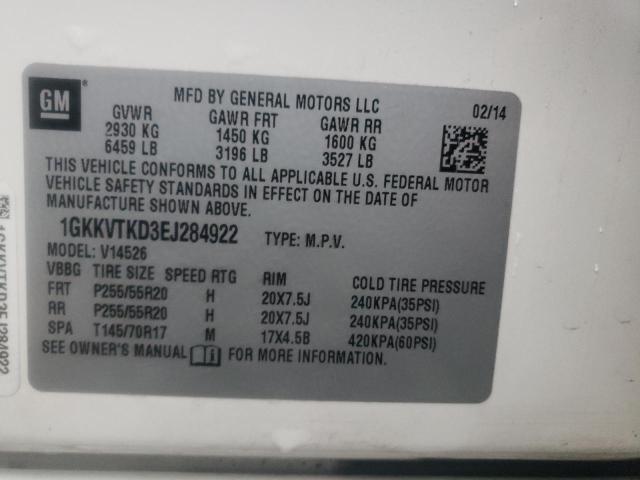 Photo 9 VIN: 1GKKVTKD3EJ284922 - GMC ACADIA DEN 