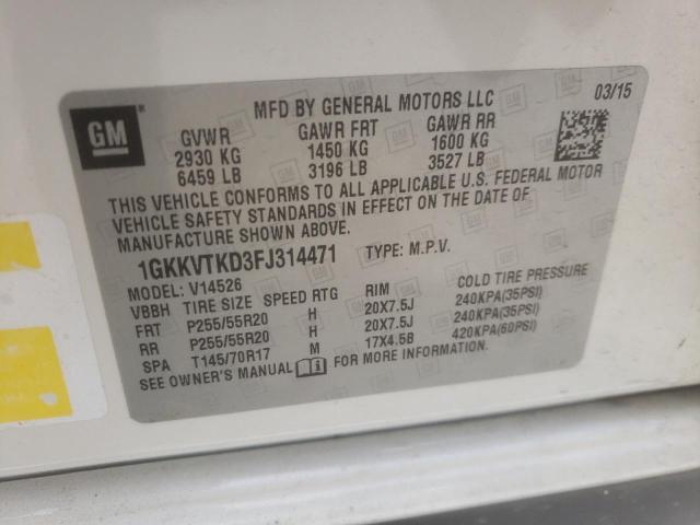 Photo 12 VIN: 1GKKVTKD3FJ314471 - GMC ACADIA DEN 