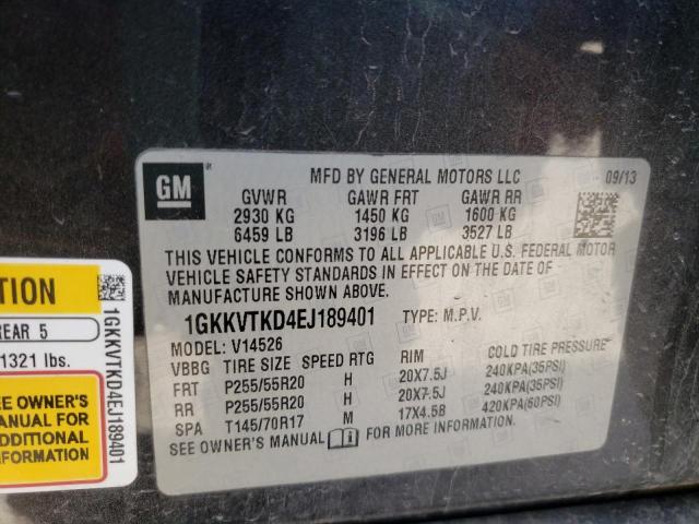 Photo 9 VIN: 1GKKVTKD4EJ189401 - GMC ACADIA DEN 