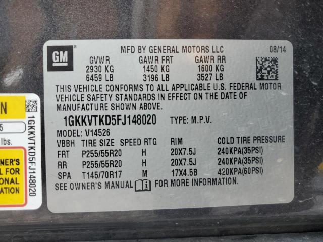 Photo 12 VIN: 1GKKVTKD5FJ148020 - GMC ACADIA DEN 