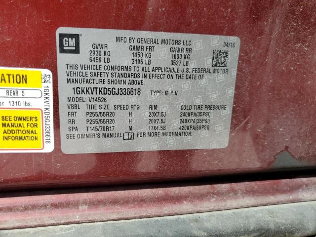 Photo 11 VIN: 1GKKVTKD5GJ336618 - GMC ACADIA DEN 