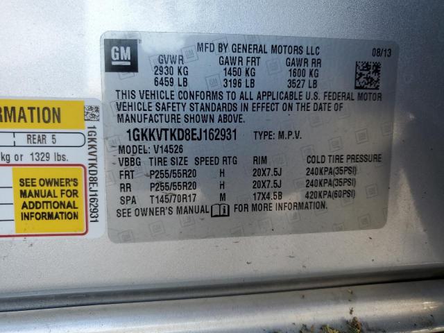 Photo 12 VIN: 1GKKVTKD8EJ162931 - GMC ACADIA DEN 