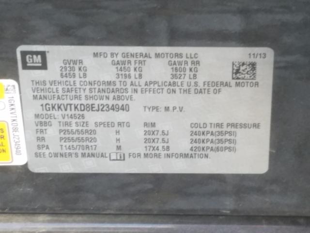 Photo 9 VIN: 1GKKVTKD8EJ234940 - GMC ACADIA DEN 