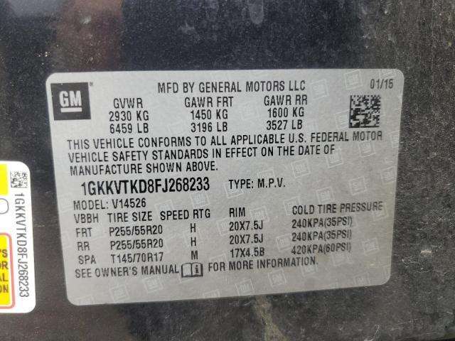 Photo 12 VIN: 1GKKVTKD8FJ268233 - GMC ACADIA DEN 