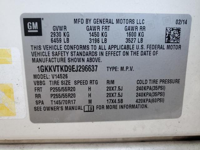 Photo 12 VIN: 1GKKVTKD9EJ296637 - GMC ACADIA DEN 