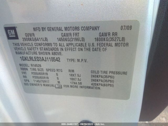 Photo 8 VIN: 1GKLRLED3AJ110542 - GMC ACADIA 