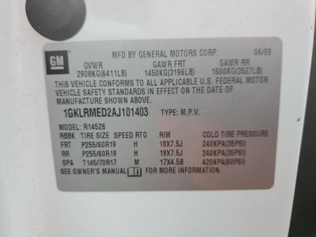 Photo 12 VIN: 1GKLRMED2AJ101403 - GMC ACADIA SLT 