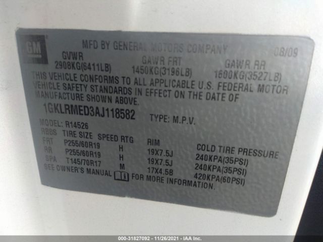 Photo 8 VIN: 1GKLRMED3AJ118582 - GMC ACADIA 