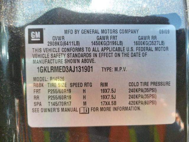 Photo 9 VIN: 1GKLRMED3AJ131901 - GMC ACADIA SLT 