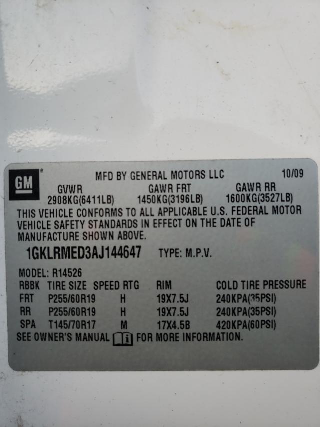 Photo 9 VIN: 1GKLRMED3AJ144647 - GMC ACADIA SLT 