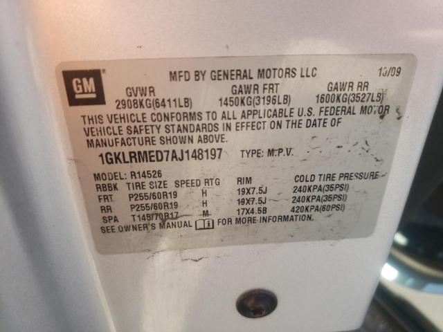 Photo 9 VIN: 1GKLRMED7AJ148197 - GMC ACADIA SLT 