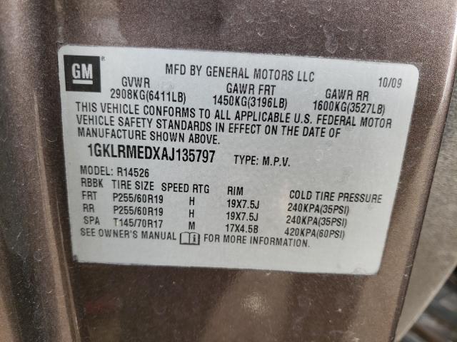 Photo 9 VIN: 1GKLRMEDXAJ135797 - GMC ACADIA SLT 