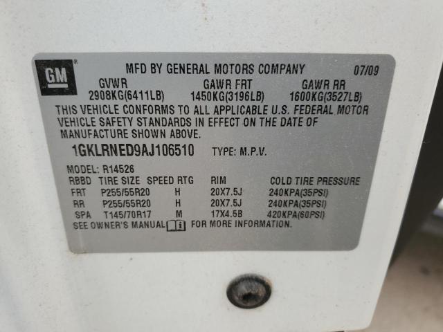 Photo 12 VIN: 1GKLRNED9AJ106510 - GMC ACADIA SLT 