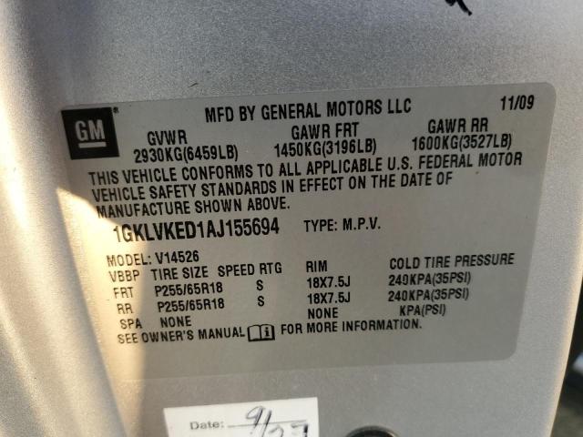 Photo 11 VIN: 1GKLVKED1AJ155694 - GMC ACADIA SL 