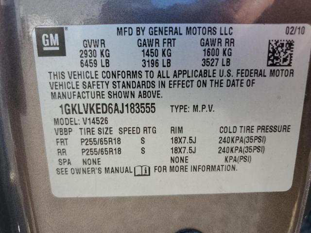 Photo 11 VIN: 1GKLVKED6AJ183555 - GMC ACADIA SL 