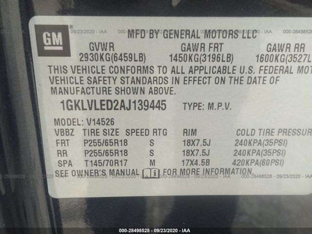 Photo 8 VIN: 1GKLVLED2AJ139445 - GMC ACADIA 