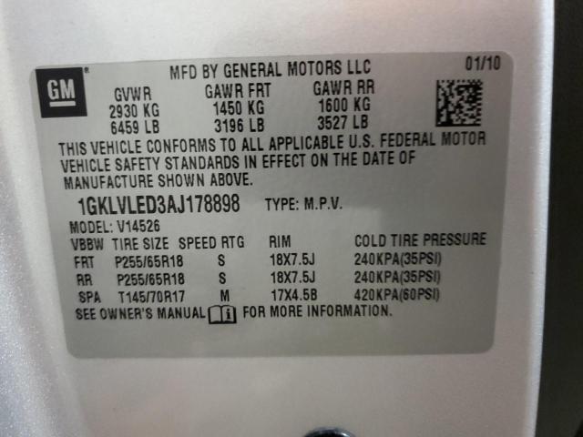 Photo 12 VIN: 1GKLVLED3AJ178898 - GMC ACADIA SLE 