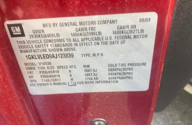 Photo 9 VIN: 1GKLVLED9AJ123839 - GMC ACADIA 