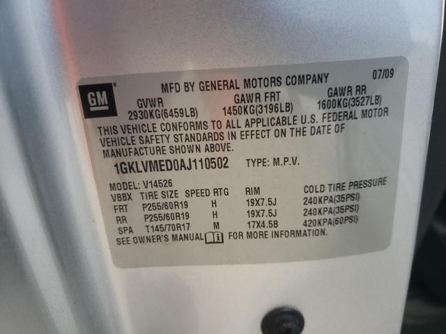 Photo 12 VIN: 1GKLVMED0AJ110502 - GMC ACADIA SLT 