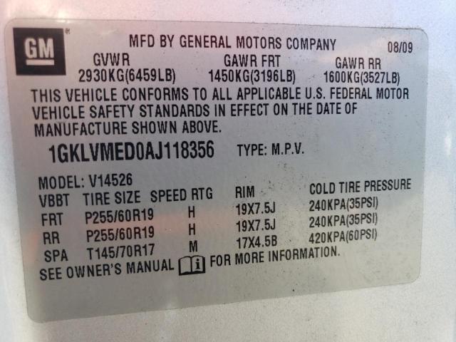 Photo 12 VIN: 1GKLVMED0AJ118356 - GMC ACADIA 