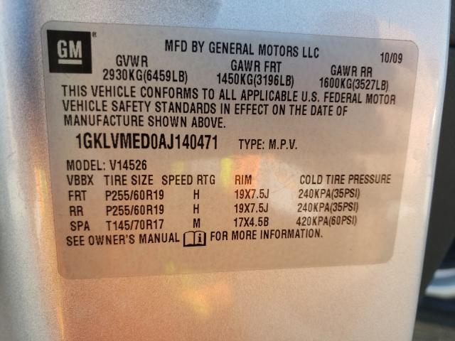 Photo 9 VIN: 1GKLVMED0AJ140471 - GMC ACADIA SLT 